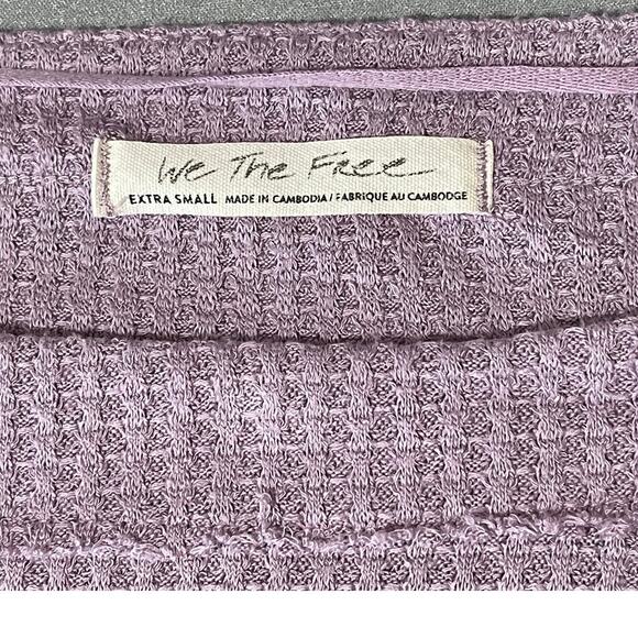 We the Free|Free People North Shore Oversized Thermal Waffle Knit Tunic Top XS - Picture 3 of 13
